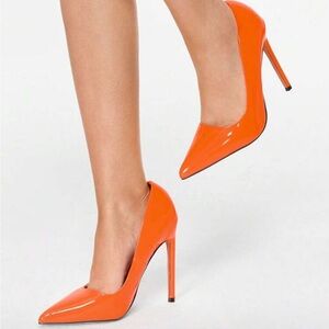 Elegant Orange Stiletto Heels